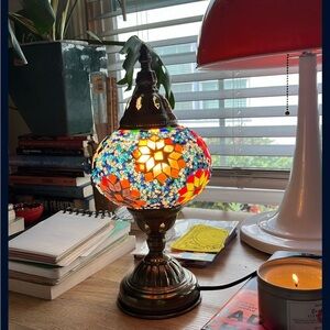 Colorful Mosaic Turkish Table Lamp